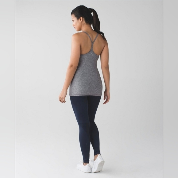 Lululemon Power Y Tank Heathered Slate - Picture 2 of 7